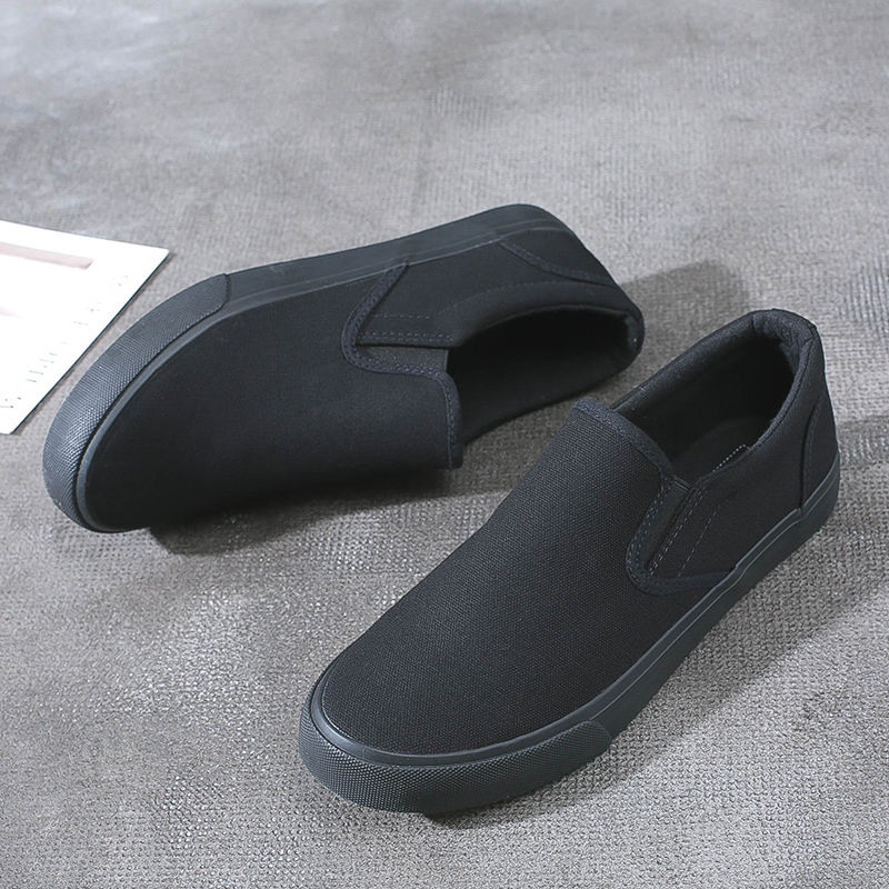 メンズ スリッポン シンプル無地キャンバス地スリッポンシューズ