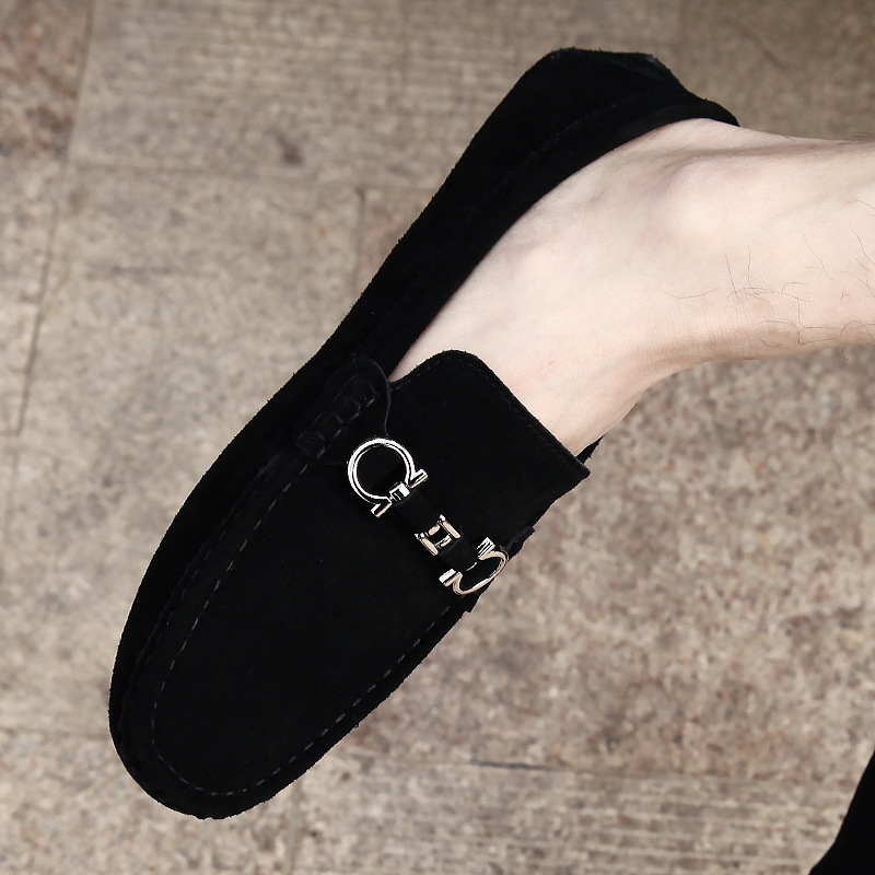 メンズ スリッポン 金具付きボアライニング入りスリッポン