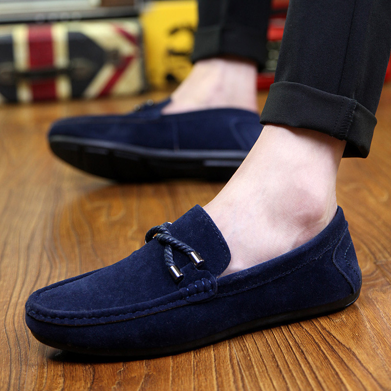 メンズ スリッポン 金属バックル付きスリッポン