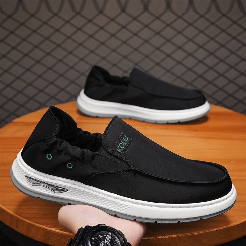 メンズ スリッポン 軽量厚底キャンバス地カジュアルスリッポン