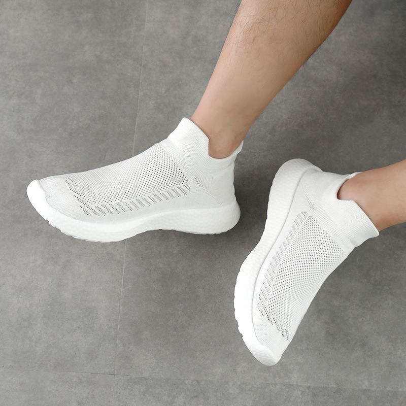 メンズ スリッポン 軽量ニット編みメンズソックス型スニーカー