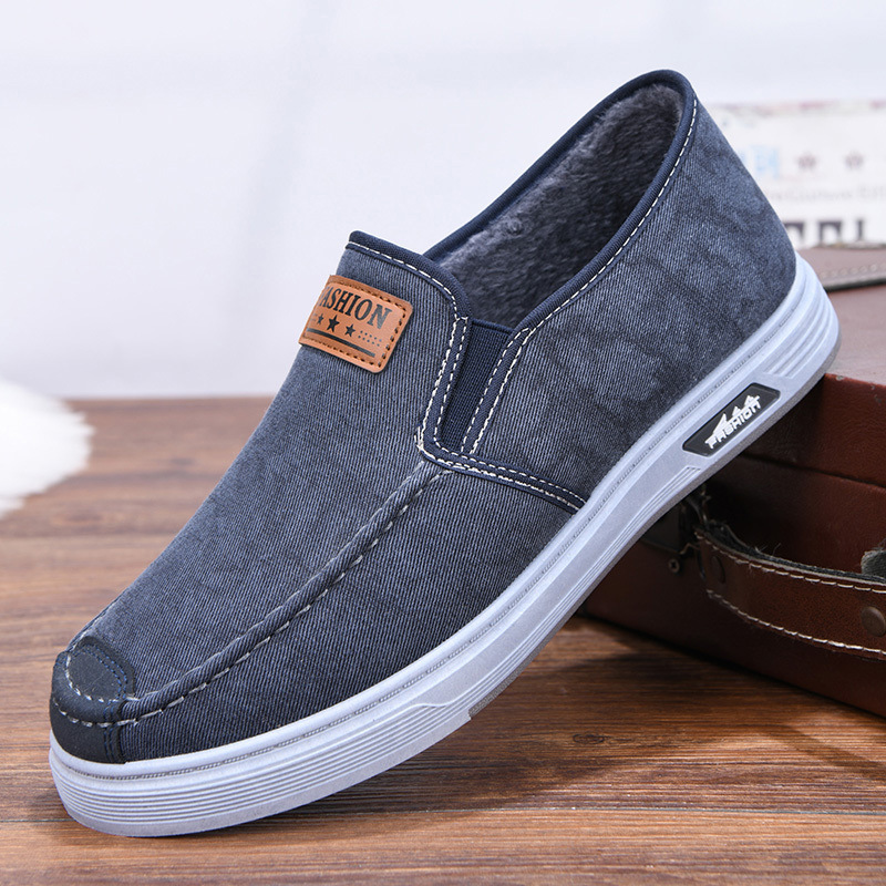 メンズ スリッポン 保暖キャンバススリッポン