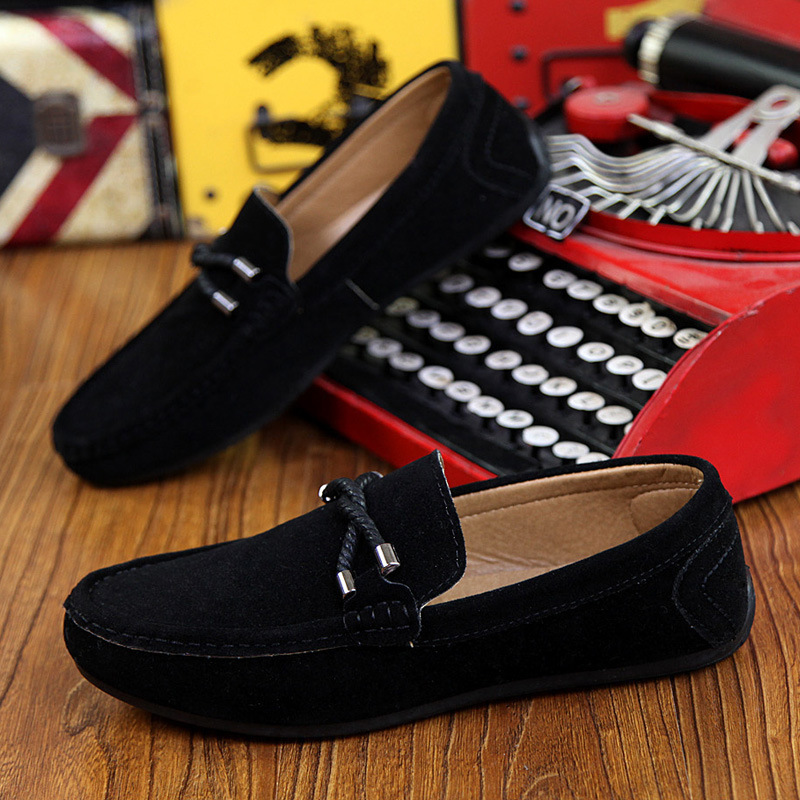 メンズ スリッポン 金属バックル付きスリッポン