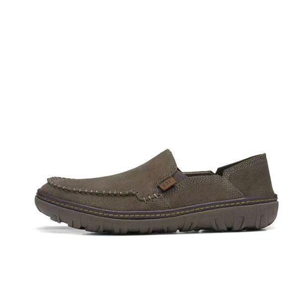 メンズ スリッポン 本革スエード調カジュアルモカシン型スリッポン