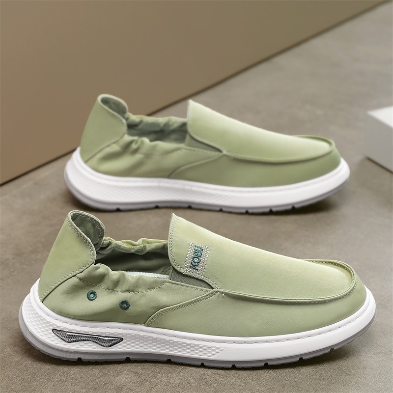 メンズ スリッポン 軽量厚底キャンバス地カジュアルスリッポン