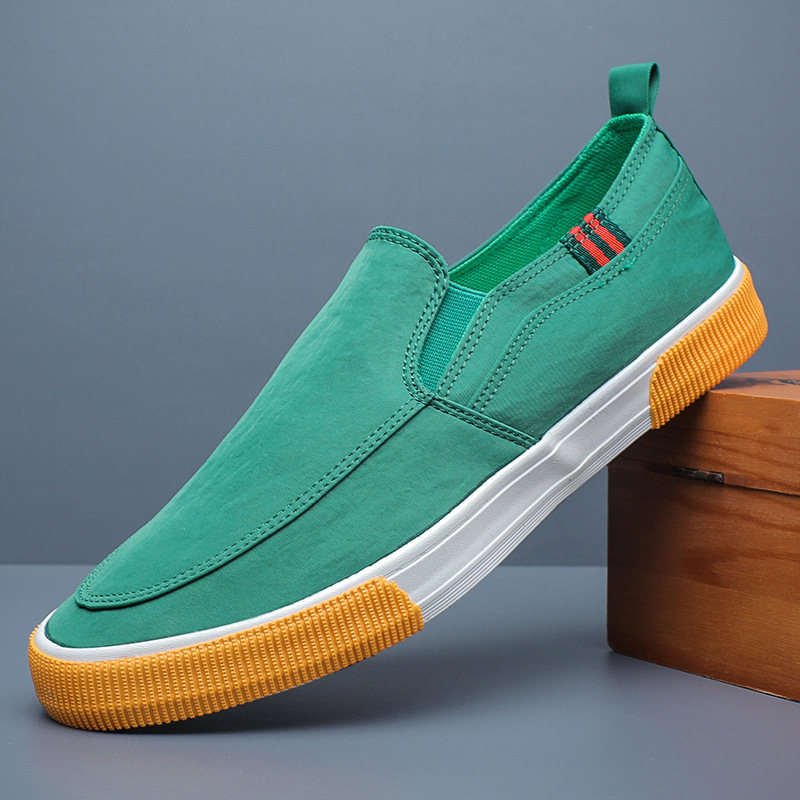 メンズ スリッポン 厚底ソール キャンバス  軽量スニーカー
