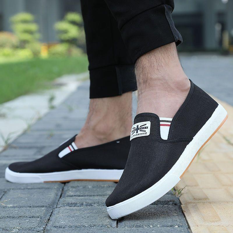 メンズ スリッポン 軽量快適キャンバス地カジュアルスリッポンシューズ