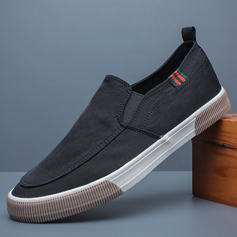 メンズ スリッポン 厚底ソール キャンバス  軽量スニーカー