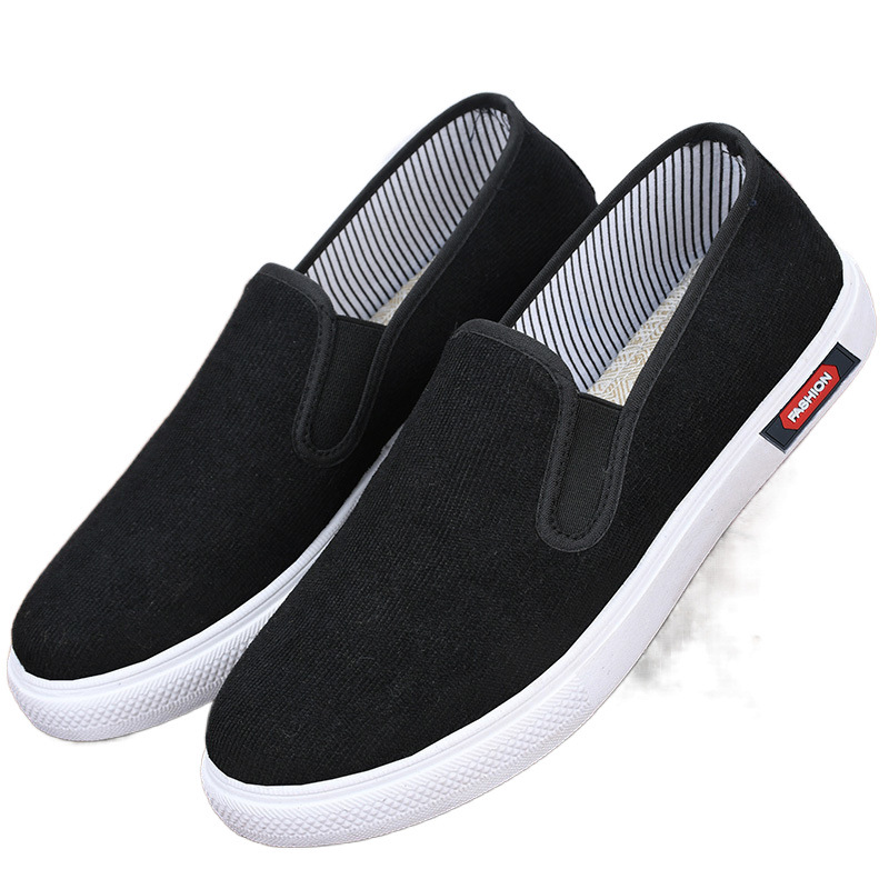 メンズ スリッポン キャンバスシンプルデザインシューズ