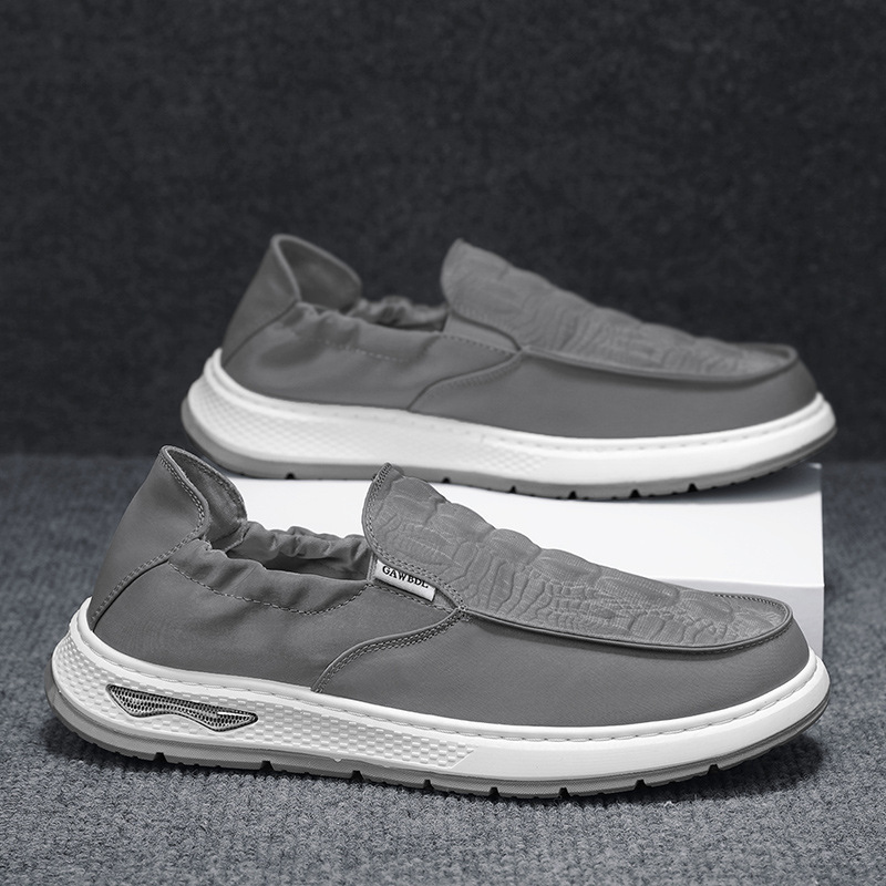 メンズ スリッポン 軽量厚底キャンバス地カジュアルスリッポン