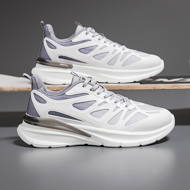 メンズ スリッポン エアクッション搭載メッシュ通気性運動靴