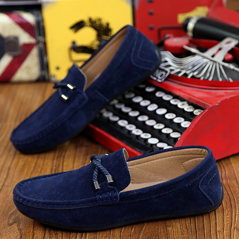 メンズ スリッポン 金属バックル付きスリッポン