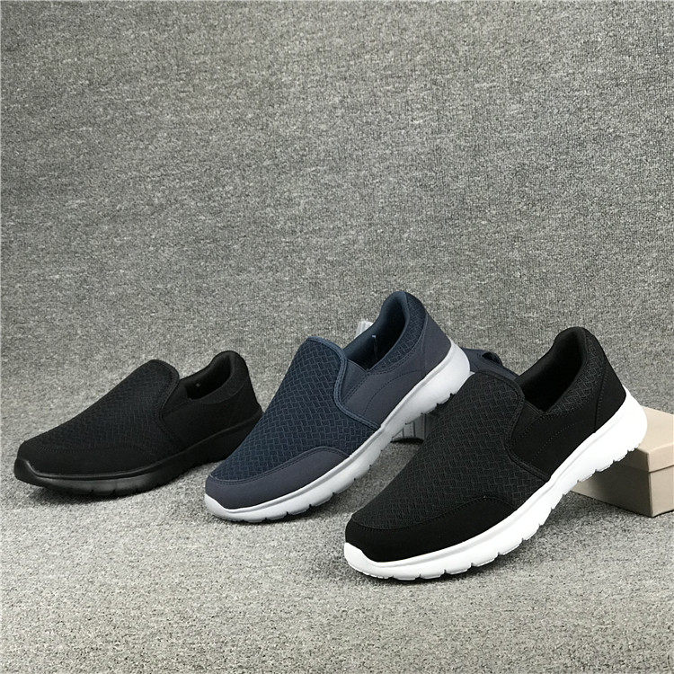 メンズ スリッポン 軽量メッシュ編み込み柄スリッポンシューズ