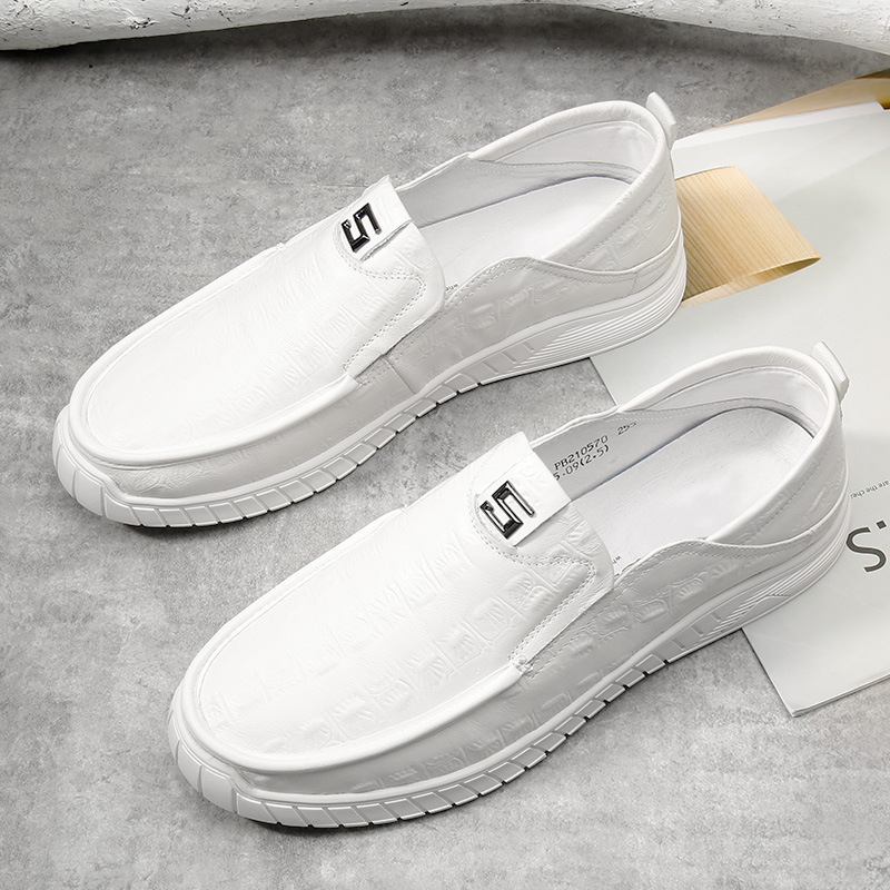 メンズ スリッポン 上質本革製軽量スポーツスリッポン