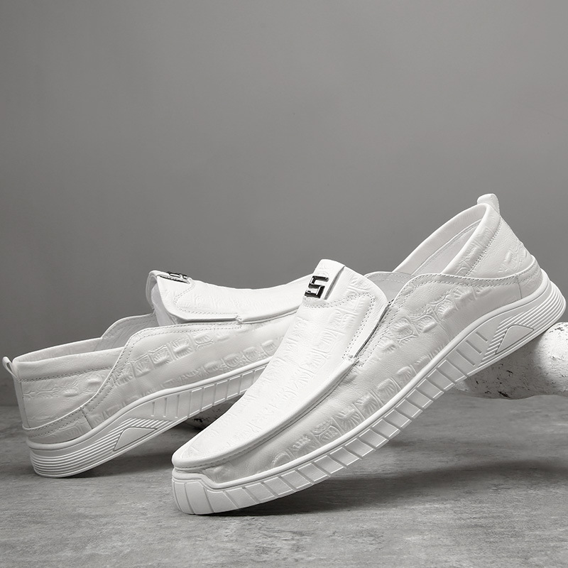 メンズ スリッポン 上質本革製軽量スポーツスリッポン