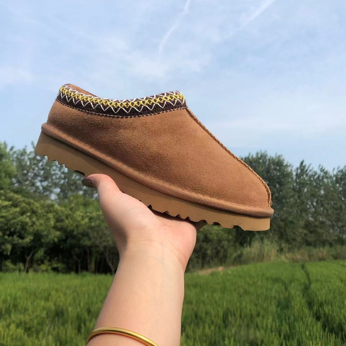 メンズ スリッポン スエード調ボア付き暖かメンズスリッポン