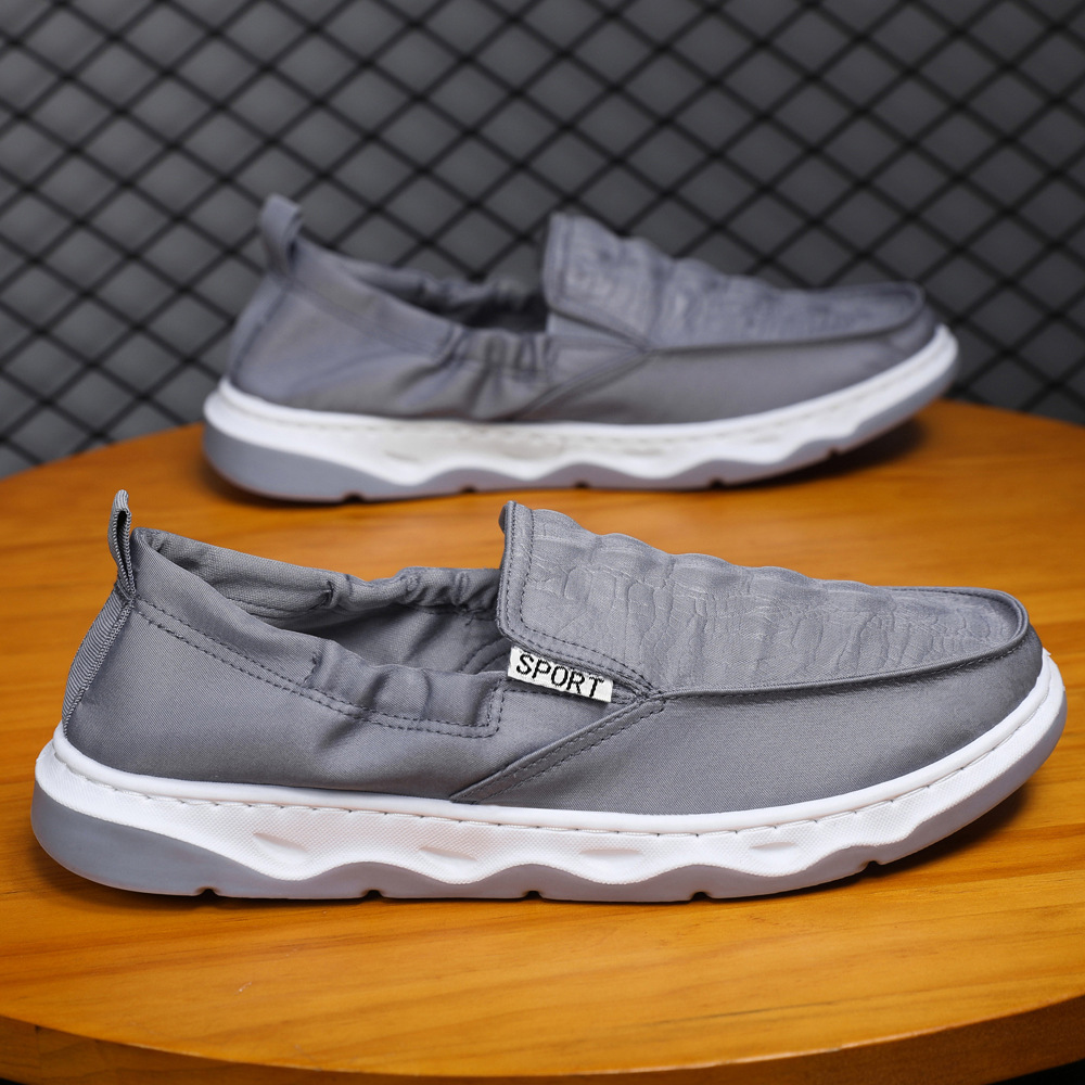 メンズ スリッポン 軽量厚底ソール快適メンズスリッポンシューズ