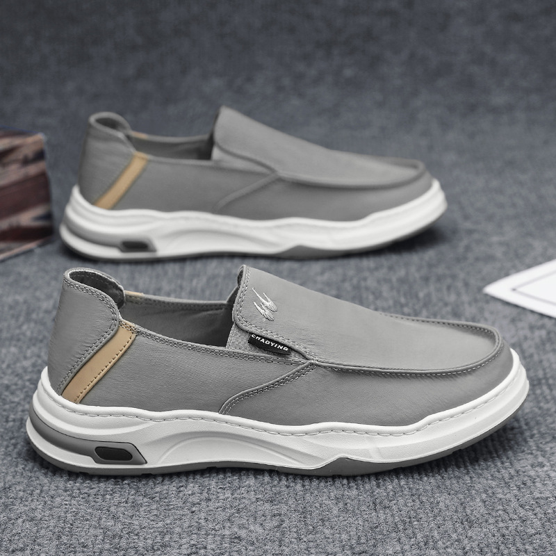 メンズ スリッポン エアソール搭載快適キャンバススリッポン