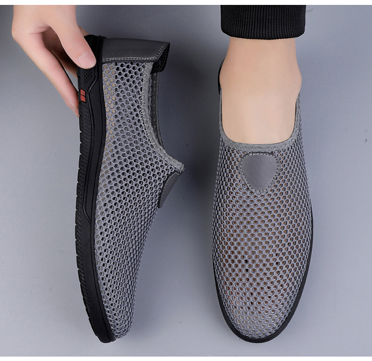 メンズ スリッポンメッシュ 通気性抜群軽量スニーカー