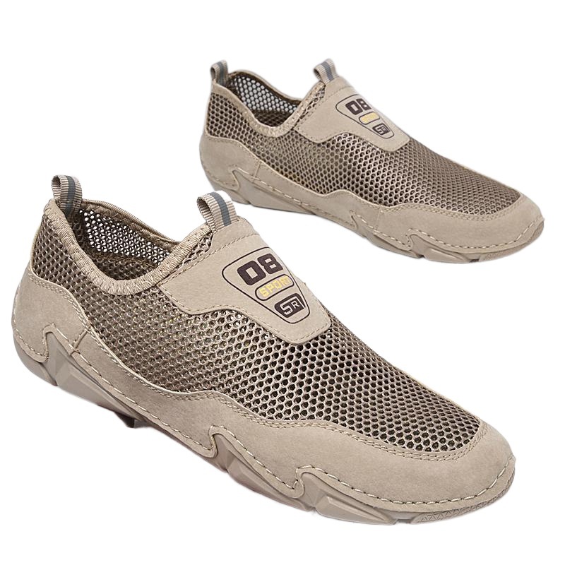 メンズ スリッポン 通気性抜群メッシュ素材軽量スポーツスニーカー