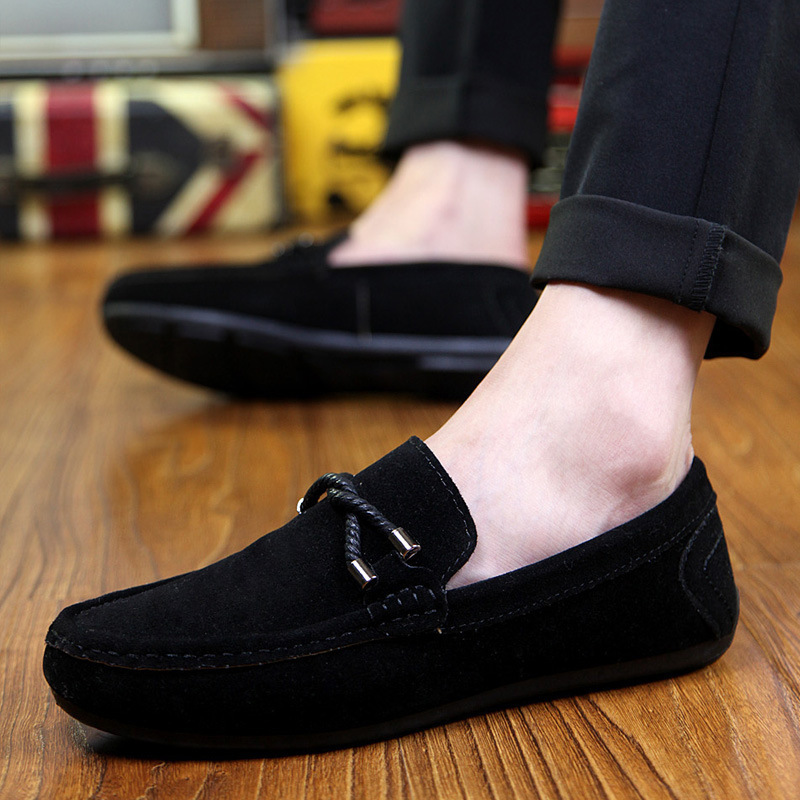 メンズ スリッポン 金属バックル付きスリッポン