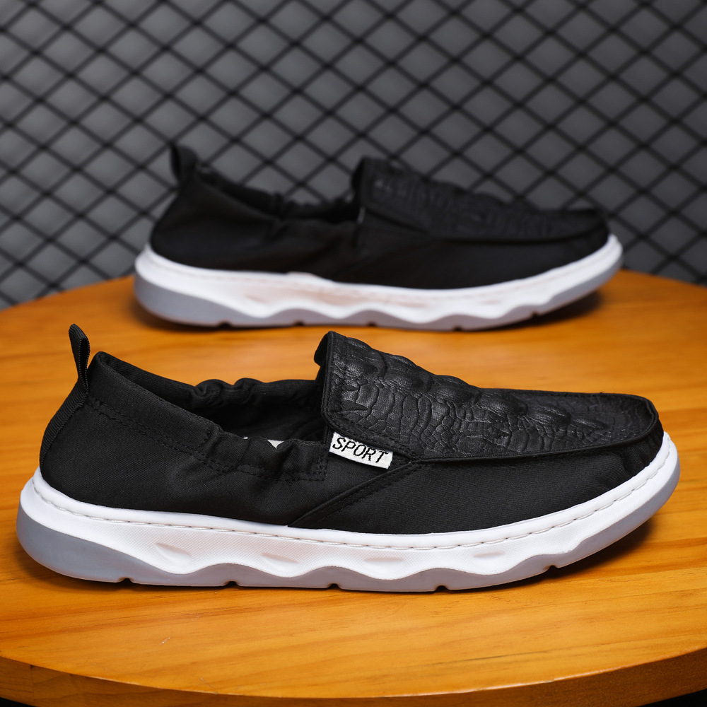 メンズ スリッポン 軽量厚底ソール快適メンズスリッポンシューズ