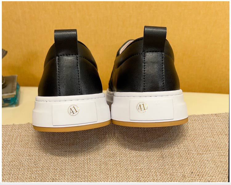 メンズ スリッポン 編み込み加工本革メンズカジュアルスリッポン