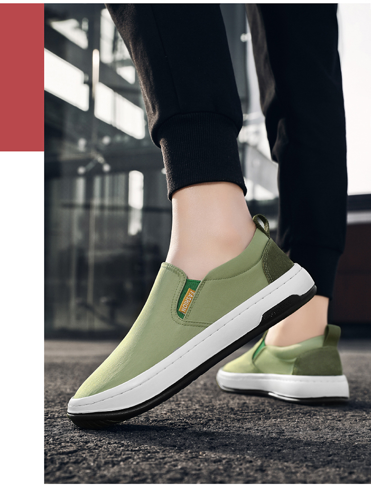 メンズ スリッポン カジュアル軽量キャンバス地スリッポンシューズ