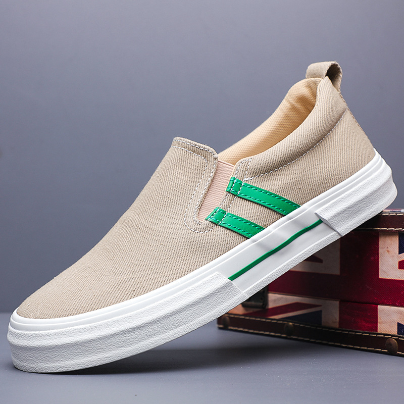 メンズ スリッポン 軽量キャンバス地スリッポン