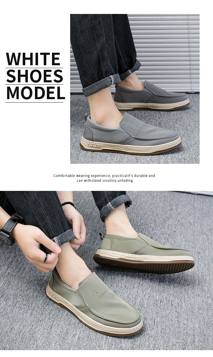 メンズ スリッポン 軽量快適キャンバス地カジュアルスリッポン