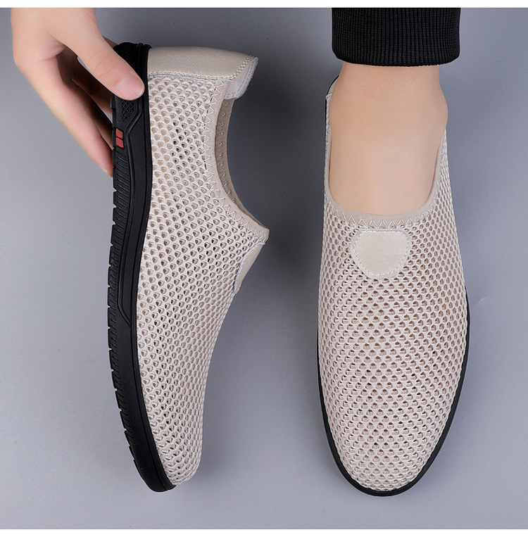 メンズ スリッポンメッシュ 通気性抜群軽量スニーカー