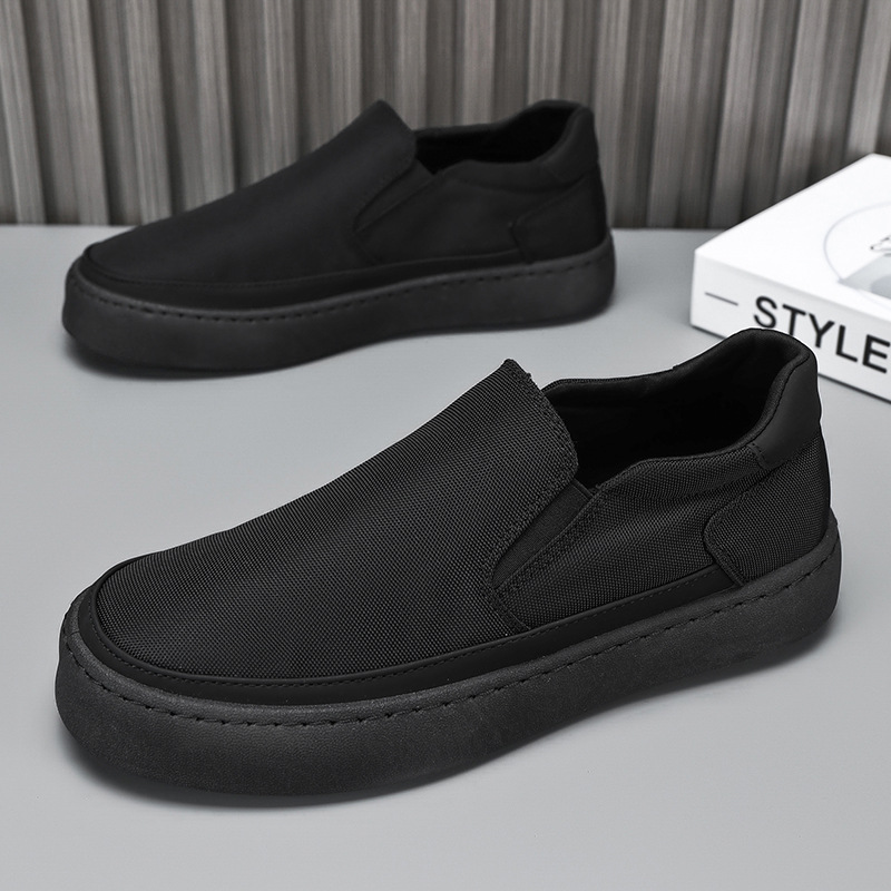 メンズ スリッポン 軽量厚底キャンバスシューズ