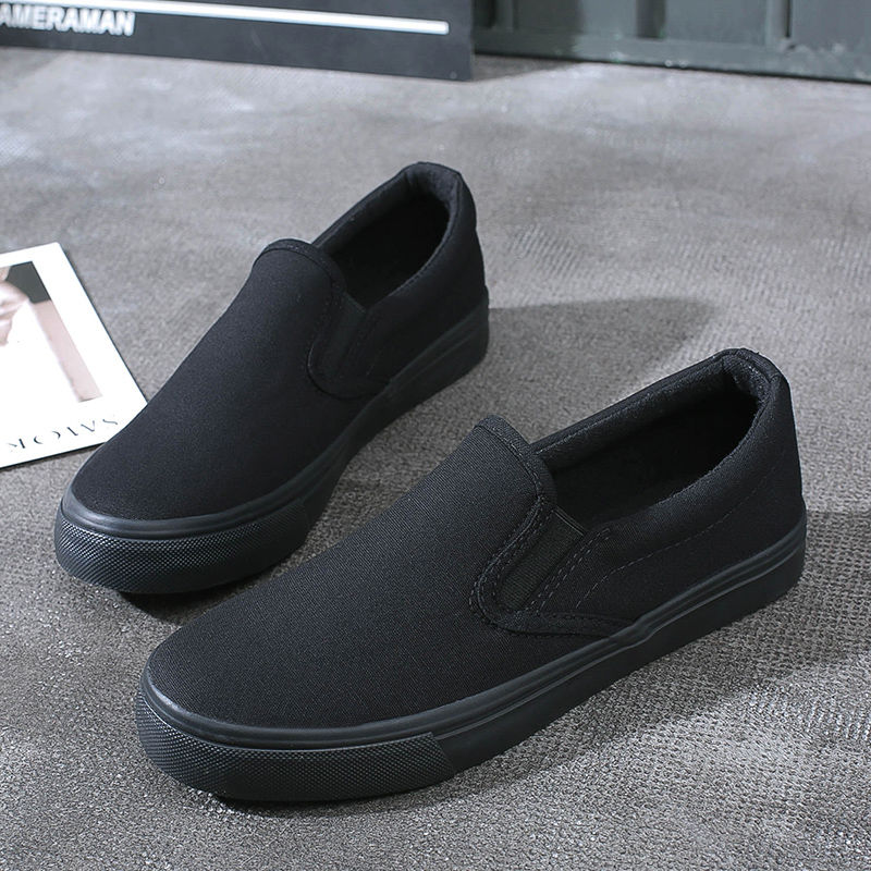 メンズ スリッポン シンプル無地キャンバス地スリッポンシューズ