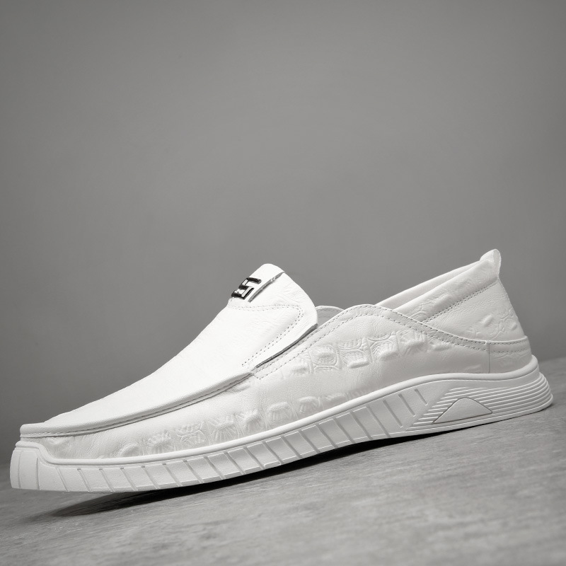 メンズ スリッポン 上質本革製軽量スポーツスリッポン