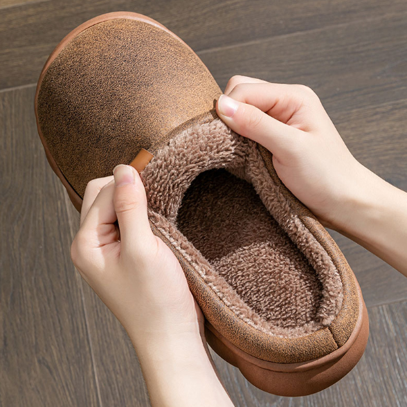 スリッポン メンズ 裏ボア付きムートン