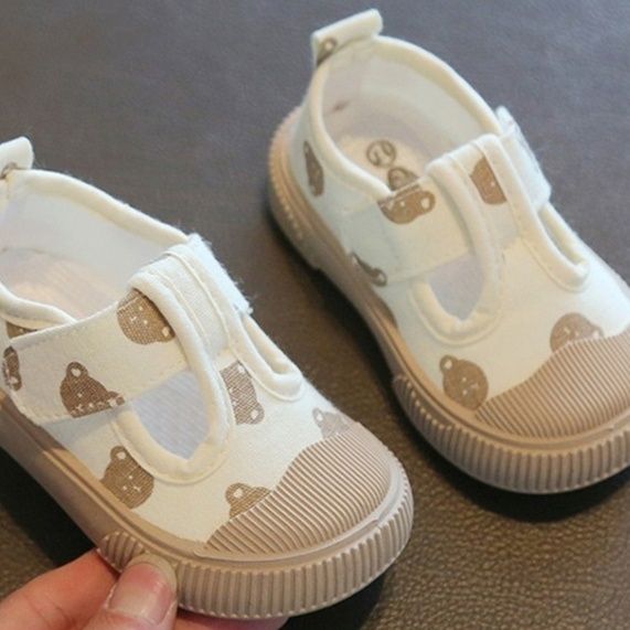 スリッポン くまさん模様の子供用スリッポン