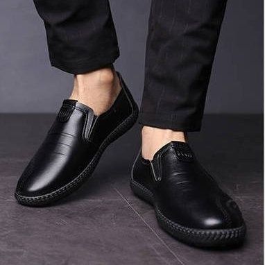 メンズ合皮スリッポン軽量運転靴