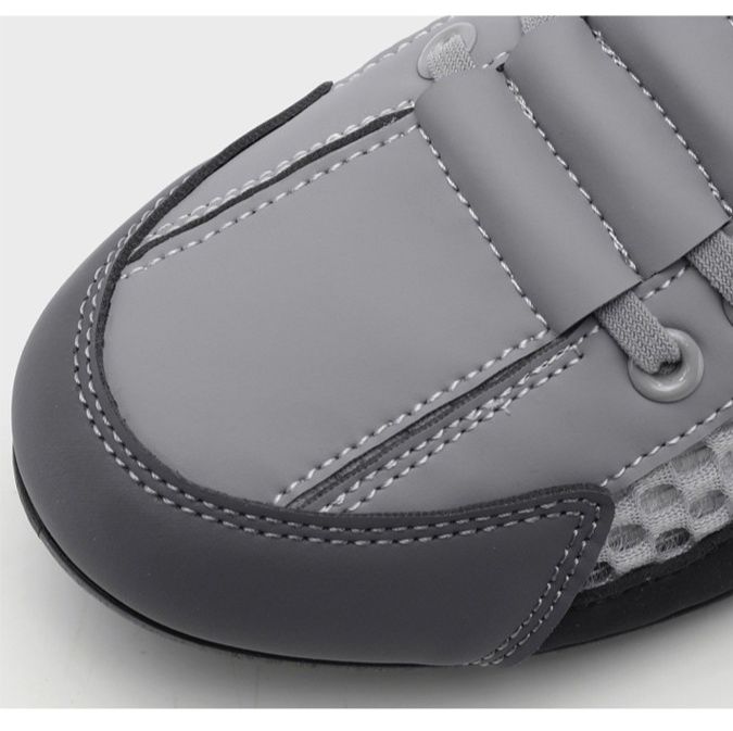 メッシュ切替かかと踏めるサボ風スリッポン