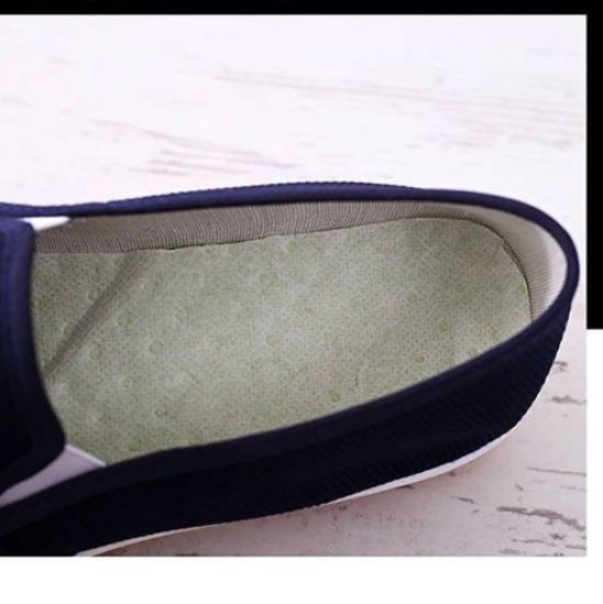 スリッポン シンプルロゴ刺繍キャンバススリッポン