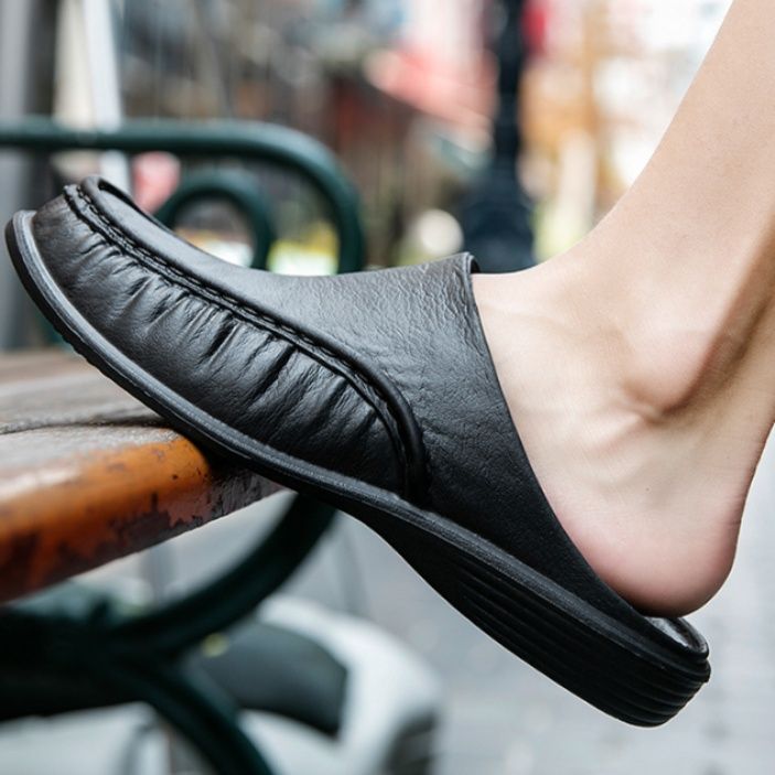 スリッポン 本革シンプルデザイン軽量スリッポン