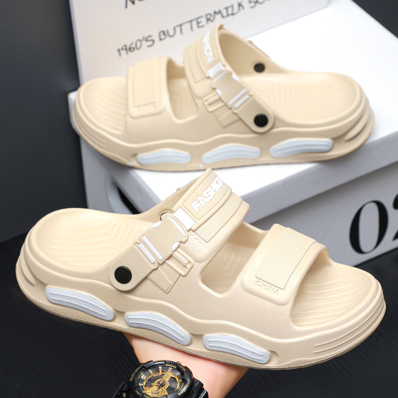 スリッポンメンズ 厚底スポーツサンダル調整ベルト付メンズ室内外兼用