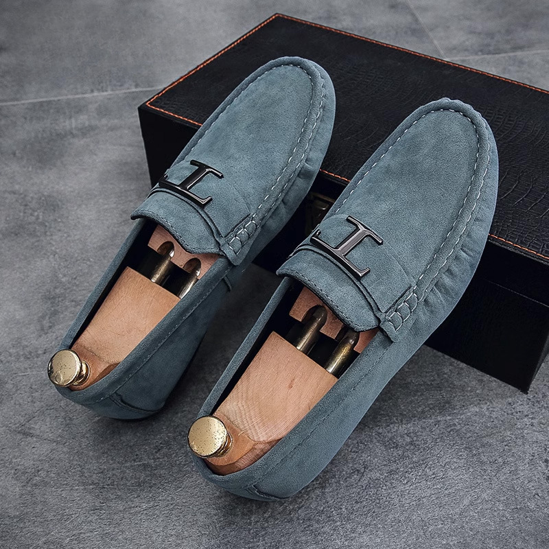 金具付きスエード調ドライビングスリッポン