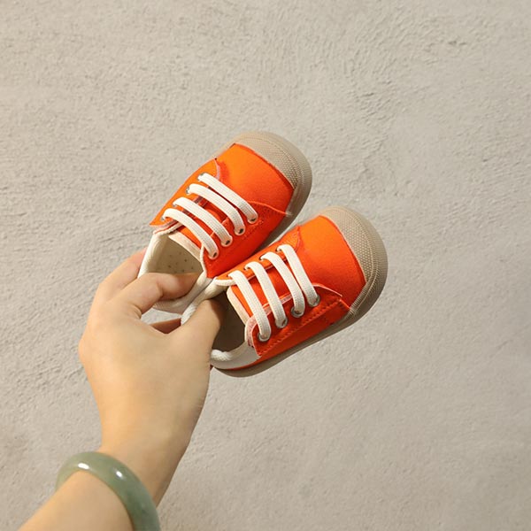 キッズ用カラフルスリッポン三色セット橙緑黒