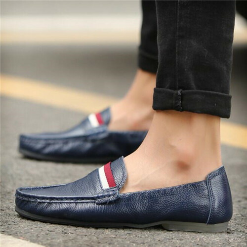 メンズ本革ローファー運転靴スリッポン