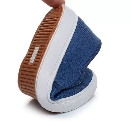 スリッポン シンプルロゴ刺繍キャンバススリッポン