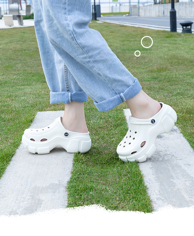 スリッポンメンズ 厚底プラットフォームサンダルスリッポン