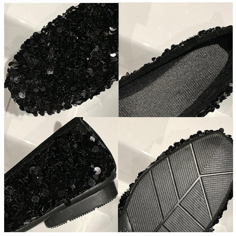 スリッポン レディース 華やかスパンコールスリッポン