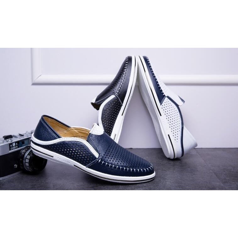 メンズ通気性デッキシューズ スリッポン春夏軽量靴