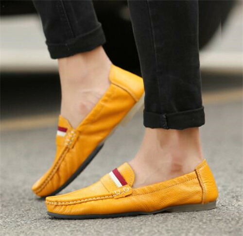 メンズ本革ローファー運転靴スリッポン