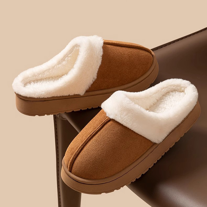 スリッポン レディース 人工羊毛 裏ボア スリッパ サンダル 厚底